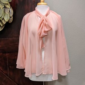 Vintage pink flowy shawl